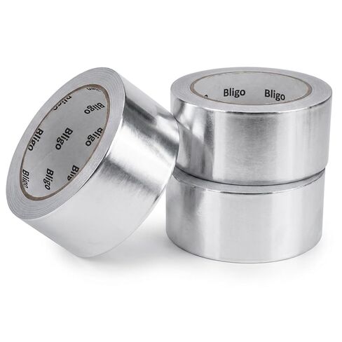 3 Pack Aluminum Foil Tape 2 Inch x 225 Feet Total, Heavy Duty Waterproof HVAC Tape, High Temperature Resistant Metal Tape for Ductwork, Dryer Vent, Pipe Insulation, Sealing & Patching in Saudi Arabia