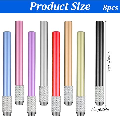 8PCS Pencil Lengthener, Multi-Color Pencil Extender Set Pencils Lengthener Holder for Regular Size Standard & Colored Pencils Drawing Sketching Office Use in Kuwait