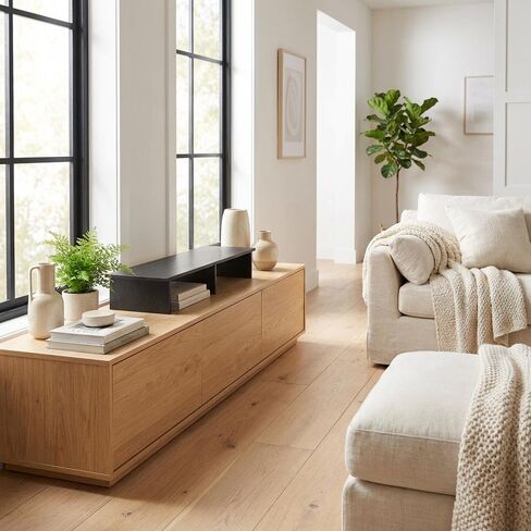 تلفزيون/شاشة سوداء من Furnifact لشاشات عرض مقاس 46 بوصة، نمط انتقالي، قشرة ميلامين متينة، لوح جسيمات، يدعم ما يصل إلى 60 رطلاً in Kuwait