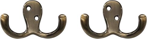 QCAA Double Robe Hook ، 2-3/4 "، زنك يموت الممثلين ، أبيض غير ماتي ، 6 عبوات ، مصنوعة في تايوان in Saudi Arabia
