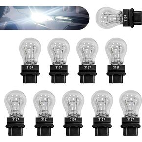 3157 Bulb, Brake Light Bulb High Brightness Tail Turn Signal Reverse Light 3157 led Bulbs with Built in Resistor, 12V 21/5W Halogen Miniature Bulbs for Most Cars, Trucks and Vans(10PCS White) in Saudi Arabia