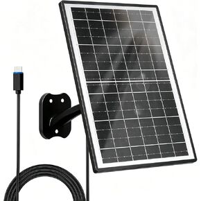 Zivif 13W Security Camera Solar Charger, High-Power Solar Panel Compatible with Battery-Powered Cameras, USB-C, Micro USB & DC Ports, IP66 Waterproof, 360° Adjustable Mount in Saudi Arabia