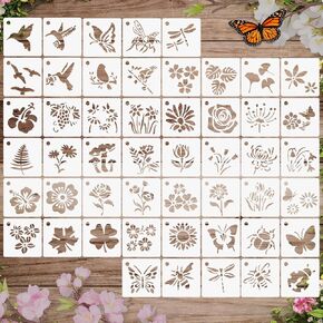 80 Pcs 3 Inch Summer Stencils for Painting, Reusable Beach Ocean Stencils for Wood, Wall, Canvas & Cards, Tropical DIY Crafts Decor in Saudi Arabia