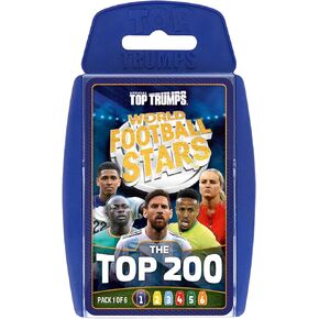 لعبة Top Trumps World Football Stars Top 200 Card Game 1 - العب مع ليونيل ميسي وساديو ماني وماك أليستر وإدرسون وجمال موسيالا - هدية تعليمية للأعمار من 6 سنوات فما فوق in Kuwait