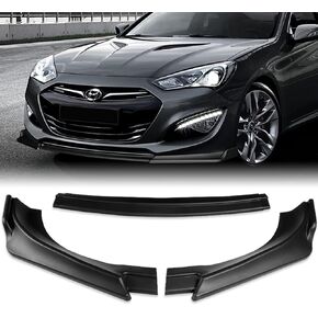 , Front Bumper Lip fit for compatible with 2013 - 2016 Hyundai Genesis Coupe, Front Bumper Lip Spoiler Air Chin Body Kit Splitter Unpainted Matt Black, 2014 2015 (KS-Style) in Kuwait