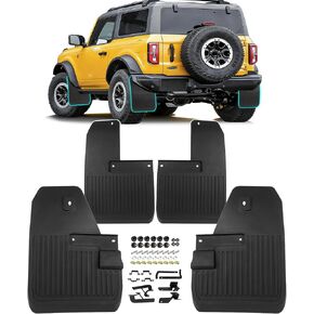 No Drill Mud Flaps for Ford Bronco 2021-2025 2026 Mudflaps Splash Guard Front Rear Mudguard Off-Road Accessories (Not for Raptor/Sasquatch) in Saudi Arabia