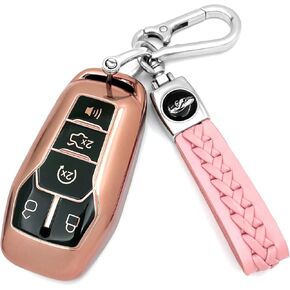 Creativity Advanced soft TPU Key Case Suitable for Ford Escape Mustang Edge Fusion Expedition Explorer F150 and Lincoln MKX MKZ MKC Key (Red Combination) in Saudi Arabia
