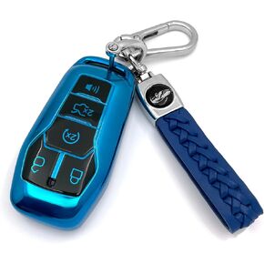 Creativity Advanced soft TPU Key Case Suitable for Ford Escape Mustang Edge Fusion Expedition Explorer F150 and Lincoln MKX MKZ MKC Key (Red Combination) in Kuwait