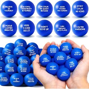 108 Pack Stress Balls Bulk for Adults, Ten Colorful Foam Anxiety Relief Fidget Squeeze Toys with Motivational Quotes, Office Appreciation Gifts, Classroom Rewards in Saudi Arabia