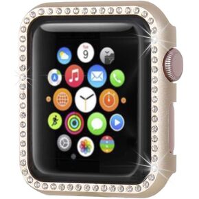 Compatible with Apple Watch Case 44mm,iWatch Face Bling Crystal Diamonds Plate Cover Protective Frame Compatible with Apple Watch Series 6/5/4/SE 44mm(Black-Diamond) in Saudi Arabia