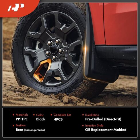 أغطية الطين الممتازة A المتوافقة مع Mitsubishi L200 2015-2018، لا تحتاج إلى حفر، واقيات الطين مع ملحقات الأجهزة، مجموعة من 4 قطع أمامية وخلفية in Kuwait