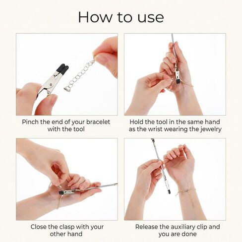 Nogeqi 2 Pcs Bracelet Helper Tool to Put On Yourself, Portable Bracelet Fastener Helper Release Fastening, Bracelets Assistance Tool for Necklace, Jewelry Watch Clasps, Zippers Crafts Adjustment in Kuwait
