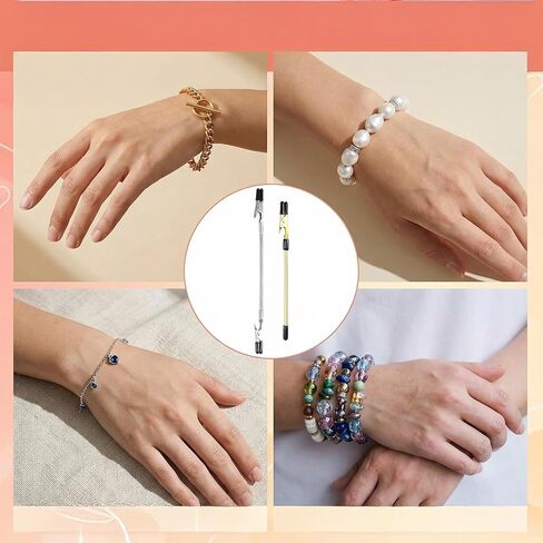 Nogeqi 2 Pcs Bracelet Helper Tool to Put On Yourself, Portable Bracelet Fastener Helper Release Fastening, Bracelets Assistance Tool for Necklace, Jewelry Watch Clasps, Zippers Crafts Adjustment in Kuwait