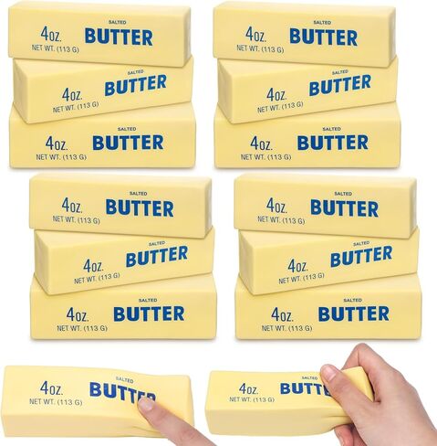 6 Pcs Butter Squeeze Soft Slow Rise Butter Sticks Squeeze Stress Relief Realistic Food Fidget Toys for Decompression Anxiety Relaxation (Trendy Style) in Saudi Arabia