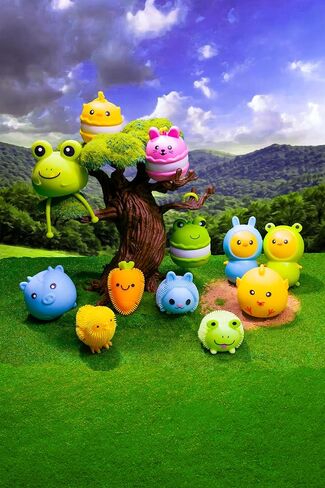 Light Up Squishy Puffer Toys for Kids, 4-Pack Bop-to-Glow Sensory Squishies, Soft Spiky Stress Relief Fidget Toys for Party Favors, Classroom Prizes, Goodie Bags & Basket Stuffers in Saudi Arabia
