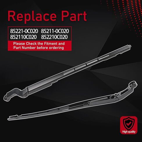 Pair Front Windshield Wiper Arm Compatible with 2008-2019 Toyota Sequoia 2007-2019 Toyota Tundra Replaces 85221-0C020 85211-0C020 852110C020 852210C020 in Kuwait