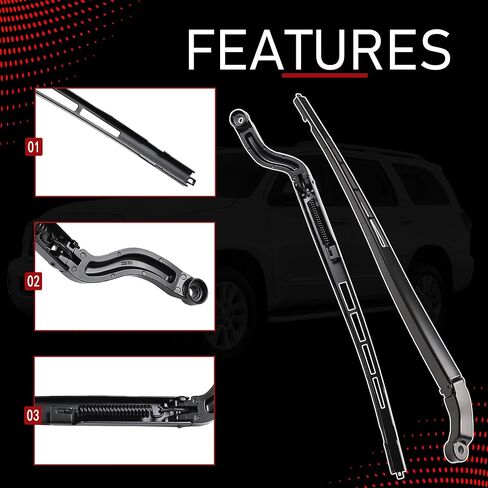 Pair Front Windshield Wiper Arm Compatible with 2008-2019 Toyota Sequoia 2007-2019 Toyota Tundra Replaces 85221-0C020 85211-0C020 852110C020 852210C020 in Kuwait
