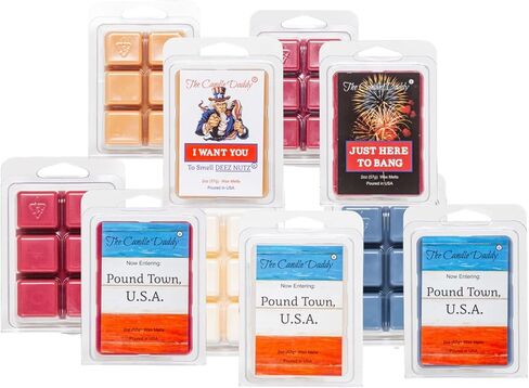 The Candle Daddy 4th of July 5 Pack - 5 Amazing Fourth of July Summer Wax Melts - 30 Total Cubes - 10 Total Ounces in Kuwait