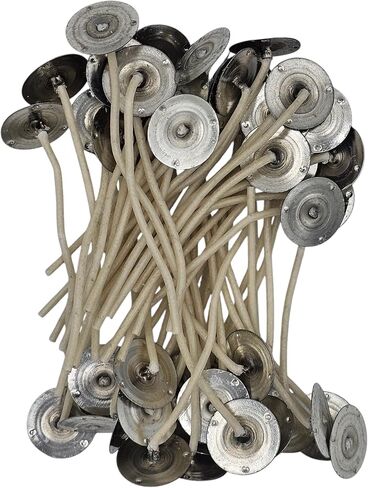 50 Pack | Jess Mae 44-24-18 Zinc Core Candle Wicks | 3 Inch Pre-Waxed & Pre-Tabbed Candle Wicks for Candle Making | Best Wick for Votives and Gel Candles | DIY for Candle Making Supplies in Saudi Arabia
