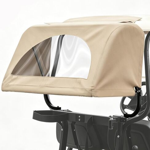 Drive-up Golf Cart Rear Bag Rain Cover with Bracket Kit for Most Club Car EZGO Yamaha Models-Beige Raincover in Kuwait