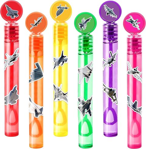 Jet Party Favors for Kids - 24PCS Airplane-Themed Mini Bubble Wands, Great for Birthday Supplies, Piñata Fillers, Goodie Bags & Classroom Rewards in Saudi Arabia