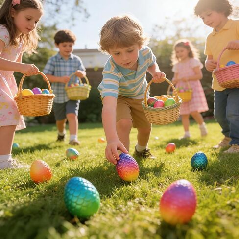 Prefilled Easter Eggs with 3D Printed Animals for Kids Party Favors Gifts Exchange, Fidget Toys for Goodie Bag Fillers, Classroom Prize Rewards, Easter Basket Stuffers Egg Hunt in Saudi Arabia