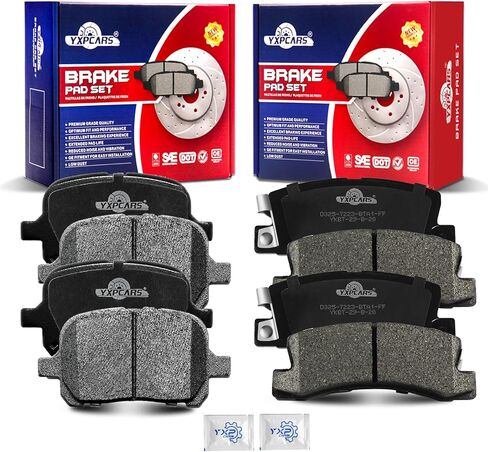 Ceramic Disc Brake Pads Set Front and Rear Replacement for Lexus Es300 1997-1999/ Rx300 1999-2001, for Toyota Camry 1997-1999 V6 3.0L/ Solara 1999 in Saudi Arabia