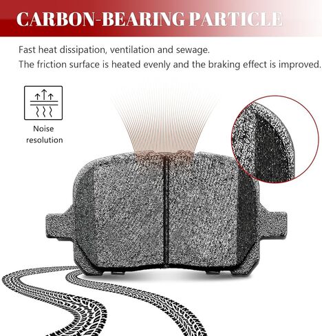 Ceramic Disc Brake Pads Set Front and Rear Replacement for Lexus Es300 1997-1999/ Rx300 1999-2001, for Toyota Camry 1997-1999 V6 3.0L/ Solara 1999 in Saudi Arabia
