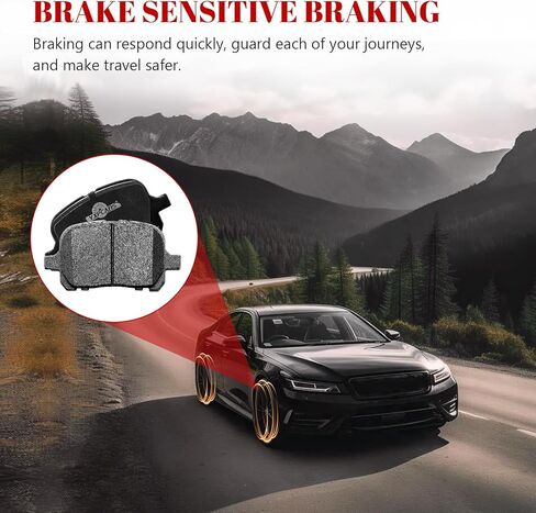 Ceramic Disc Brake Pads Set Front and Rear Replacement for Lexus Es300 1997-1999/ Rx300 1999-2001, for Toyota Camry 1997-1999 V6 3.0L/ Solara 1999 in Saudi Arabia