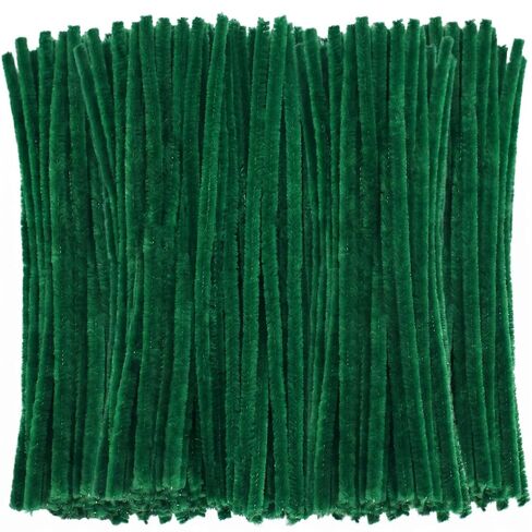 Dark Green Pipe Cleaners Chenille Stems (200 Pack) for DIY Art Craft Decorations Creative (12 in x 0.24 in) in Saudi Arabia