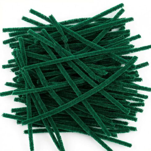 Dark Green Pipe Cleaners Chenille Stems (200 Pack) for DIY Art Craft Decorations Creative (12 in x 0.24 in) in Saudi Arabia