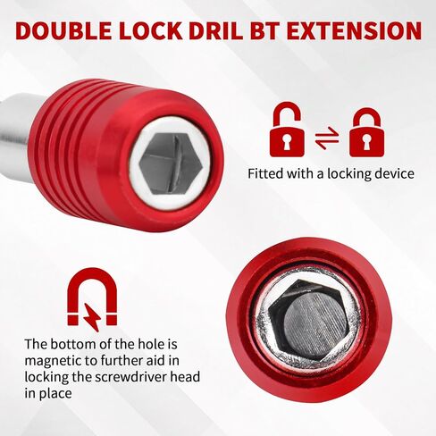 Drill Bit Extension 2/4/6’’,Magnetic Bit Holder 3 Pcs,Drill Extension Bit Holder 1/4’’ Hex,Bit Holder for Impact Driver CR-V Steel Quick Release for Screwdriver Bit Nut Drill Socket in Kuwait