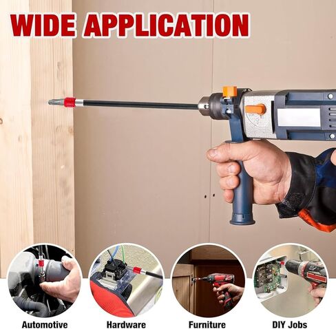 Drill Bit Extension 2/4/6’’,Magnetic Bit Holder 3 Pcs,Drill Extension Bit Holder 1/4’’ Hex,Bit Holder for Impact Driver CR-V Steel Quick Release for Screwdriver Bit Nut Drill Socket in Kuwait