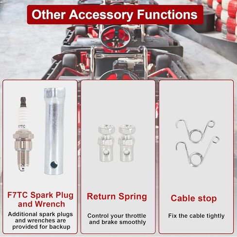 RUTU Throttle Control Assembly Kit for Predator 212cc 71 inch Go Kart Throttle Cable Throttle Linkage Kit for Coleman Baja 196cc CT200U BT200X KT196 MB200 Honda GX160 GX200 Mini Bike Go Cart Tiller in Kuwait