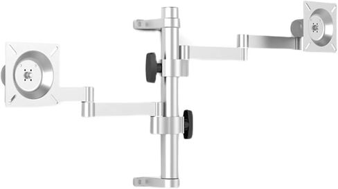 Dual Monitor Wall Mount,Aluminum Alloy Arm Stand,Height/Angle Adjustable,Each Holds Up to 8kg,with 75x75/100x100 Mounting Holes, in Saudi Arabia