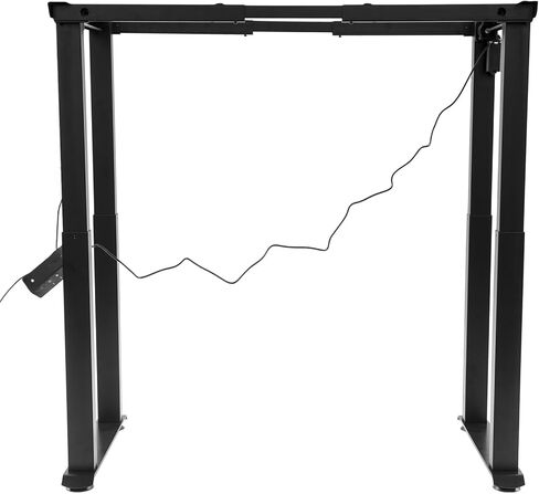 4-Leg Standing Desk Frame, Electric Height Adjustable Desk Frame, Dual Motor Desk Rack for Home Office, Stand up Desk Computer Workstation, Black in Saudi Arabia
