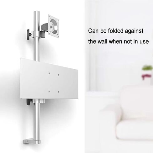 Sit Stand Monitor Desk Mount, Full-Motion Articulating Arm, Height Adjustable, w/Keyboard Tray,Adjustable Workstation Arm,10KG,Fits 17-27" Screens in Saudi Arabia