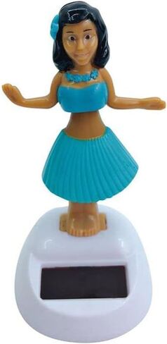 Blue Solar Powered Dancing Hula Girl Dashboard Decorations Swinging Bobbleheads Ornament Collection Figurines for Auto Interior Home Decor Solar Power Kits in Kuwait