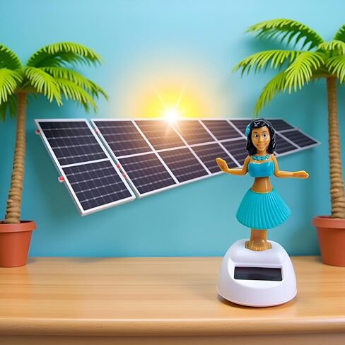 Blue Solar Powered Dancing Hula Girl Dashboard Decorations Swinging Bobbleheads Ornament Collection Figurines for Auto Interior Home Decor Solar Power Kits in Kuwait