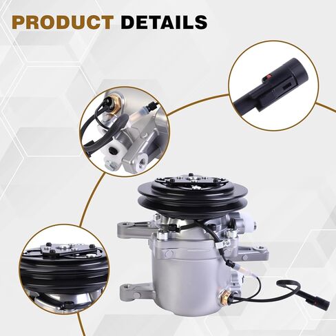 RD451-93900 AC Compressor Compatible with Kubota Tractor M5040 M6040 M7040 M8540 M9540 M9960 Wheel Loaders R530 R630 Excavator KX040-4 KX057-4 KX080-3T KX080-4 Replace 3C581-97590 3C581-50060 in Saudi Arabia