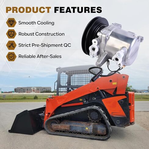 RD451-93900 AC Compressor Compatible with Kubota Tractor M5040 M6040 M7040 M8540 M9540 M9960 Wheel Loaders R530 R630 Excavator KX040-4 KX057-4 KX080-3T KX080-4 Replace 3C581-97590 3C581-50060 in Saudi Arabia