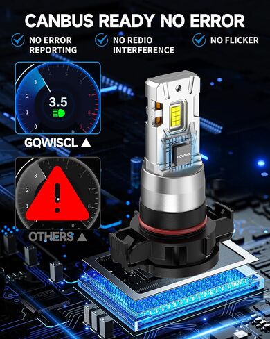 Fit for 2007-2015 Chevy Silverado 1500 2007-2019 Silverado 2500 3500 HD Fog Light Bulb, 18000 Lumens 6000K White Fog Lights, 600% Upgraded Brightness, 60000+ Hours Lifespan, Pack of 2 in Kuwait