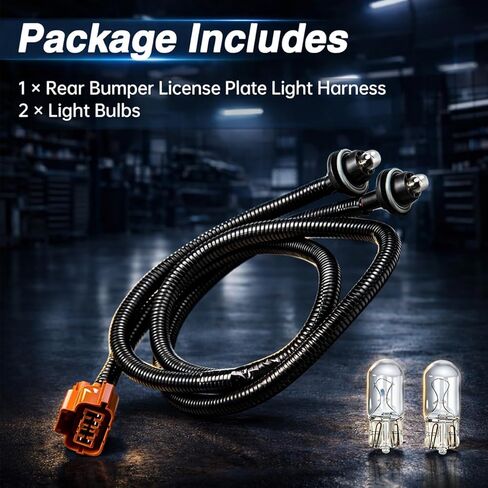 Rear Bumper License Plate Light Harness Compatible with Chevy Classic Silverado, Avalanche 2002-2006, GMC Classic Sierra 1999-2007 Replace # 15768809, 15764121 in Saudi Arabia