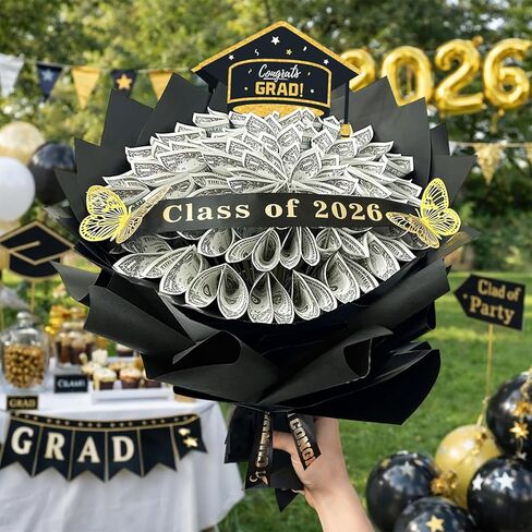 DataMoon 2026 Graduation Gift for Her Him, DIY Money Bouquet Kit Class of 2026 Middle High School College Graduation Gifts Ideas for Women Daughter Son in Saudi Arabia