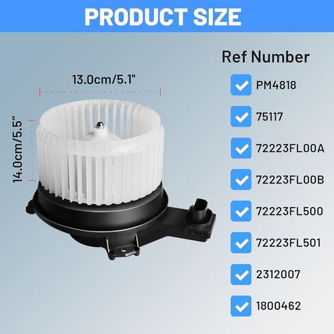 HVAC Heater Blower Motor - Compatible with Subaru 2017-2023 Impreza, 2020-2023 Legacy/Outback, 2018-2023 Crosstrek, Replace# PM4818 in Kuwait