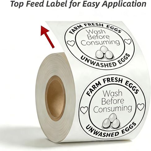 500 Pcs Farm Fresh Egg Carton Stickers - 2 Inch Unwashed Egg Labels, Self Adhesive Bulk Stickers for Chicken & Quail Egg Packaging, Backyard Chicken Keeper, Small Farm Seller in Kuwait