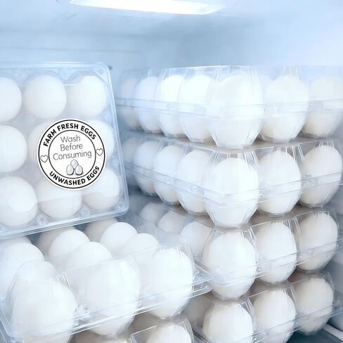 500 Pcs Farm Fresh Egg Carton Stickers - 2 Inch Unwashed Egg Labels, Self Adhesive Bulk Stickers for Chicken & Quail Egg Packaging, Backyard Chicken Keeper, Small Farm Seller in Kuwait