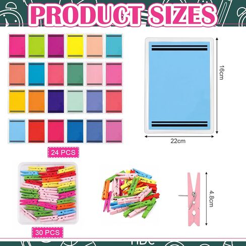 54 Pcs Student Work Display Bulletin Board Sets Crayon Classroom Decoration Crayon Work Cutouts with Clip Names Display Classroom Wall Decor for Teachers Back to School Elementary Supplies Homeschool in Kuwait