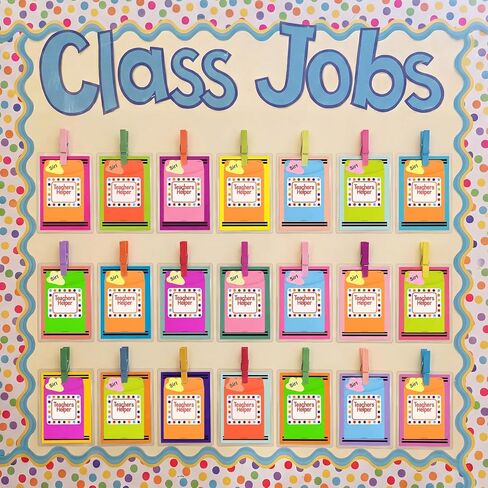 54 Pcs Student Work Display Bulletin Board Sets Crayon Classroom Decoration Crayon Work Cutouts with Clip Names Display Classroom Wall Decor for Teachers Back to School Elementary Supplies Homeschool in Kuwait