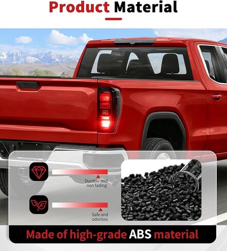 JWWY Smoked Taillight Rear Light Lamp Decor Tinted Darkened Taillight Cover Trim Fit for 2019-2026+ GMC Sierra 2PCS Blackened in Kuwait